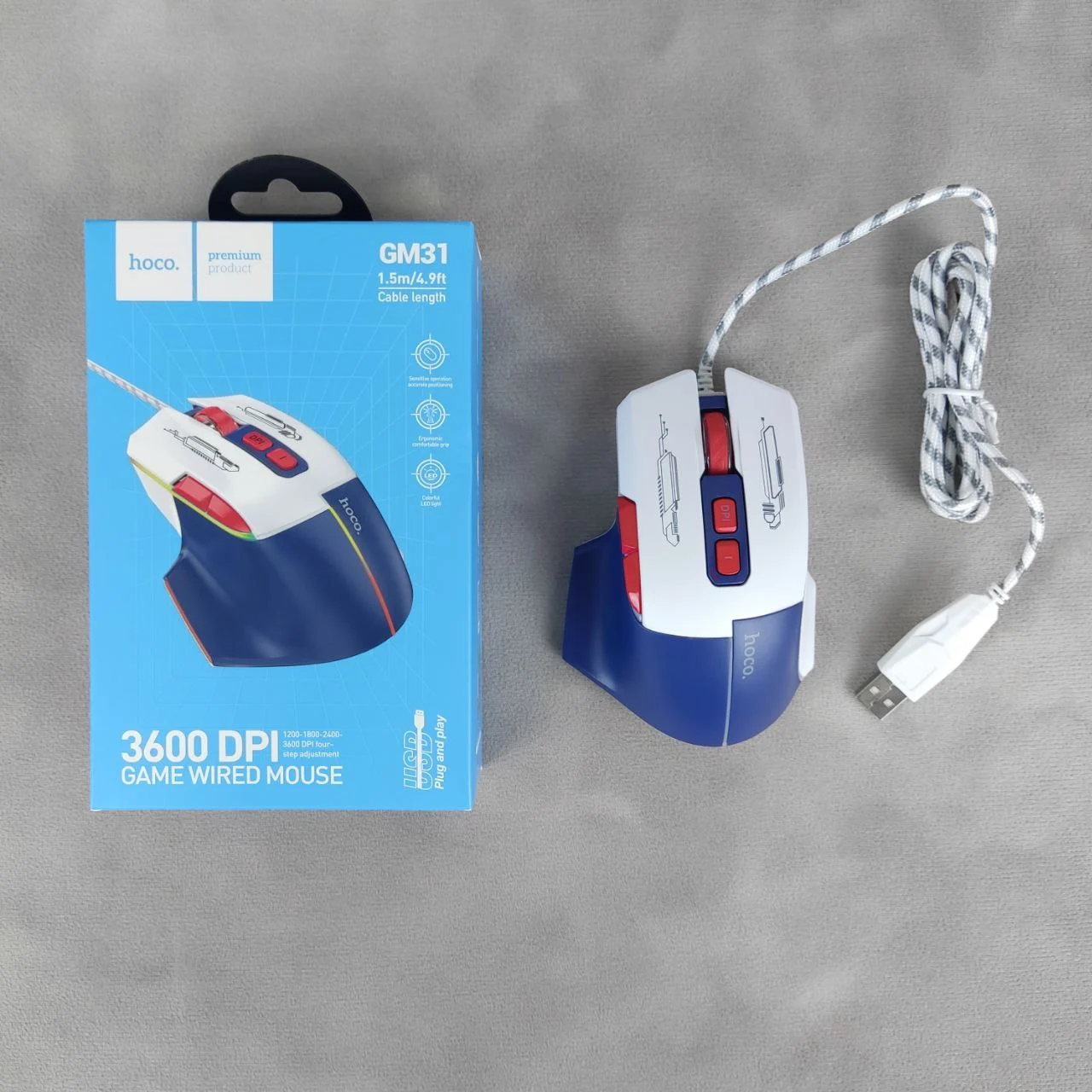 Hoco GM31 Бело-синий Hoco GM31 Бело-синий